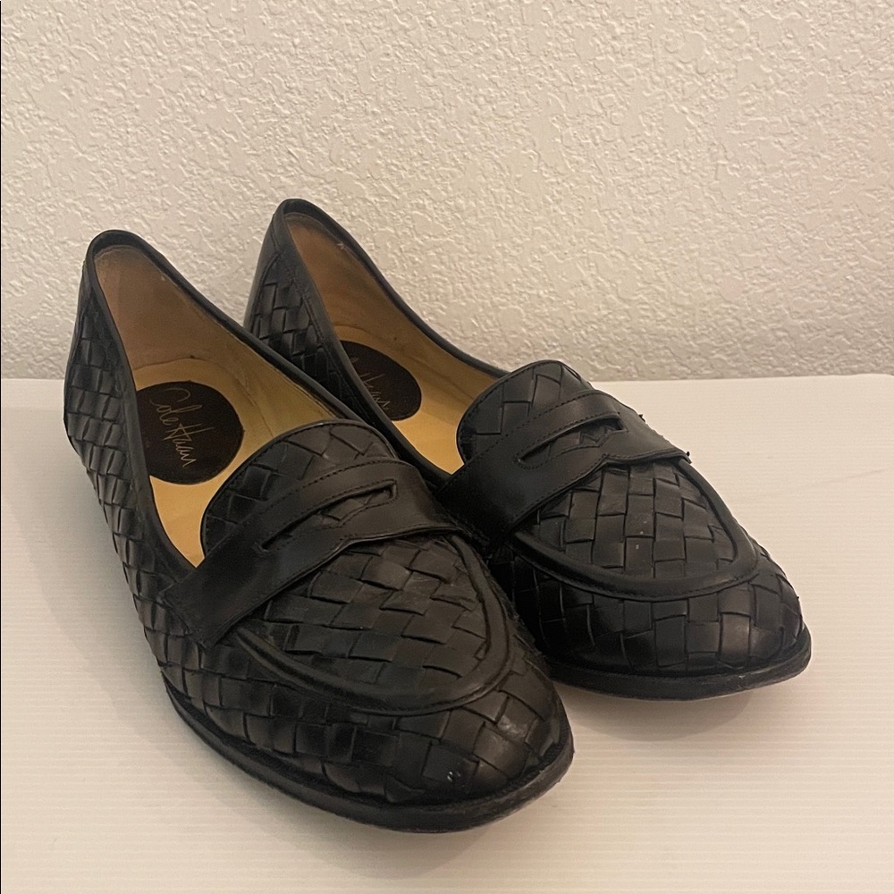 Cole Haan Women’s Black Woven Loafers